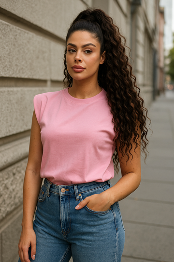 Maglia smanicata basic - R.a. Boutique