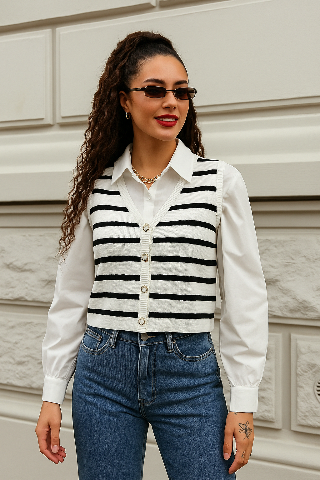 Maglioncino con camicia - R.a. Boutique