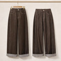 Jeans Wide Leg “Cocoa Stitch” - R.a. Boutique