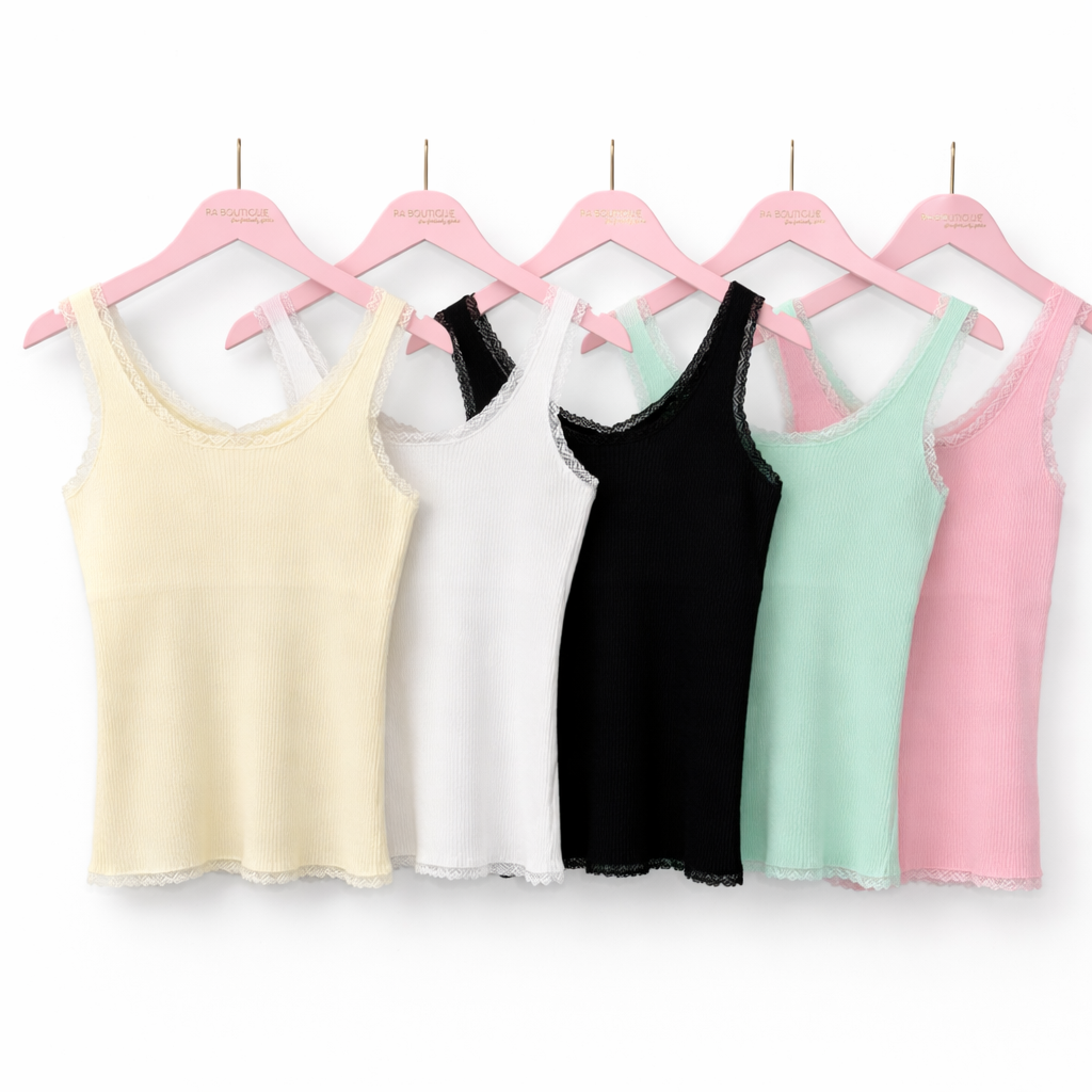 Canotta con dettaglio pizzo a cuore