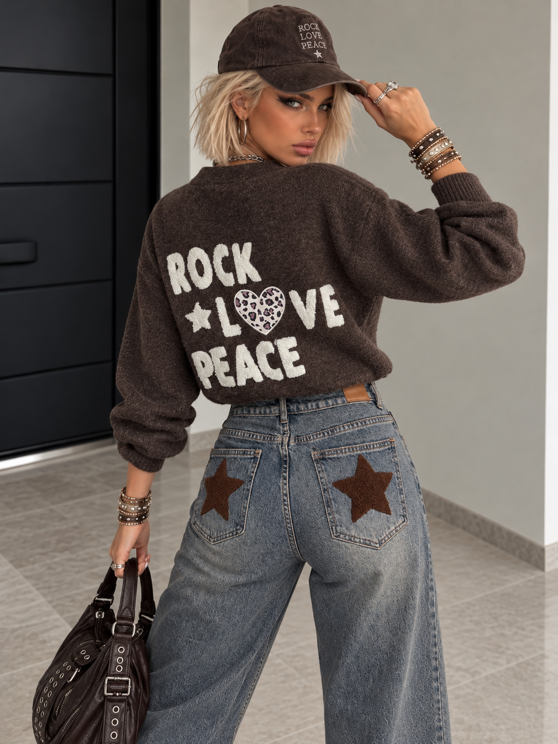 Cardigan Rock Love Peace