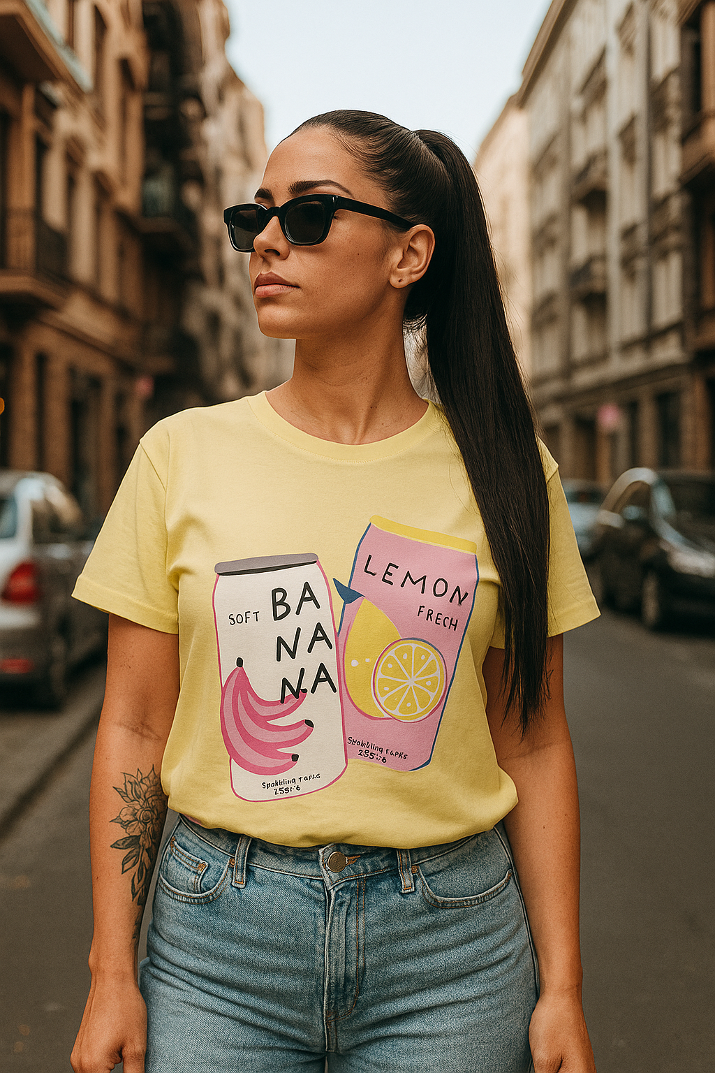 T-shirt banana lemon - R.a. Boutique