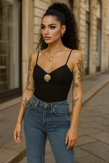 Body crochet con conchiglia - R.a. Boutique