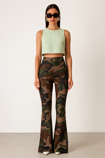 Pantalone a zampa militare - R.a. Boutique