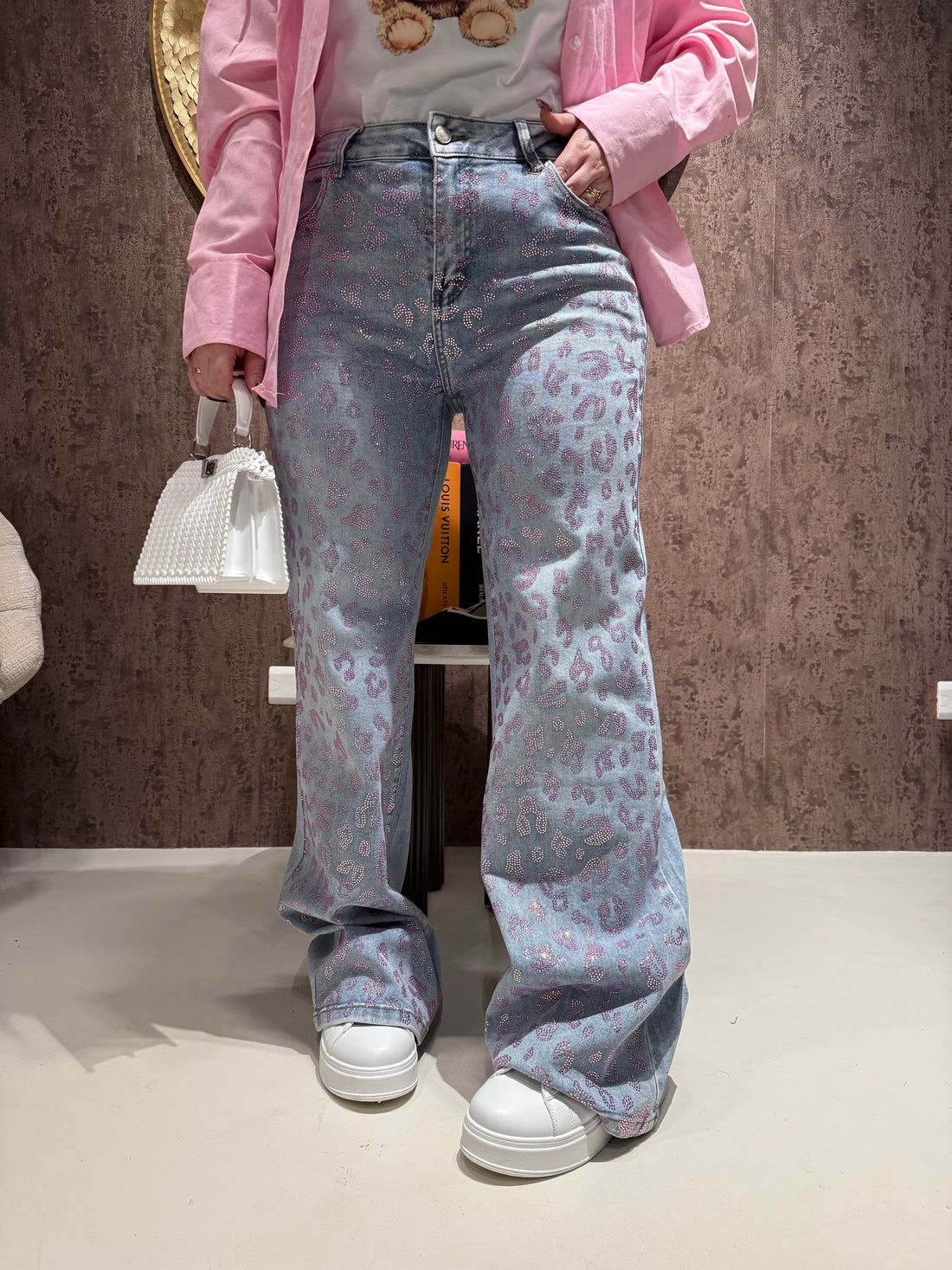 Jeans Leopard Soft Pink