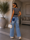 Jeans con strappi e dettaglio tasca - R.a. Boutique