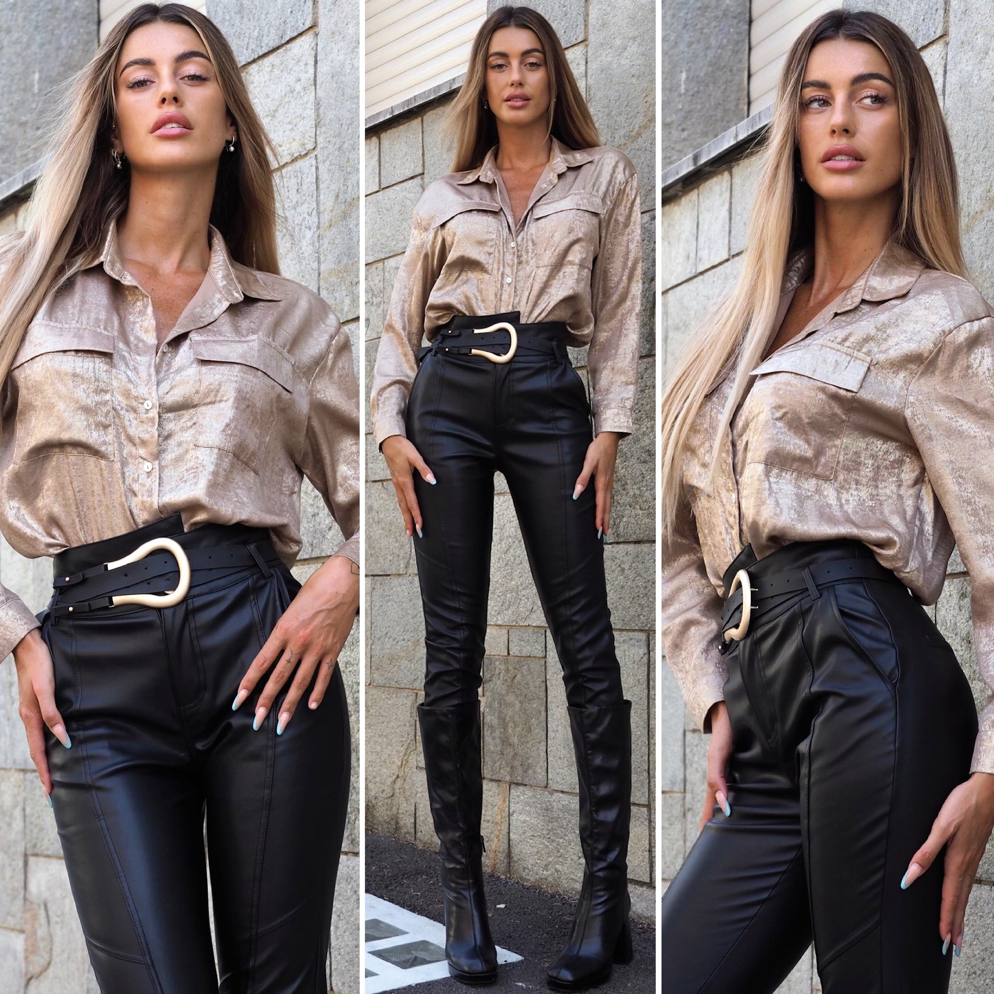 Camicia metal gold - R.a. Boutique 