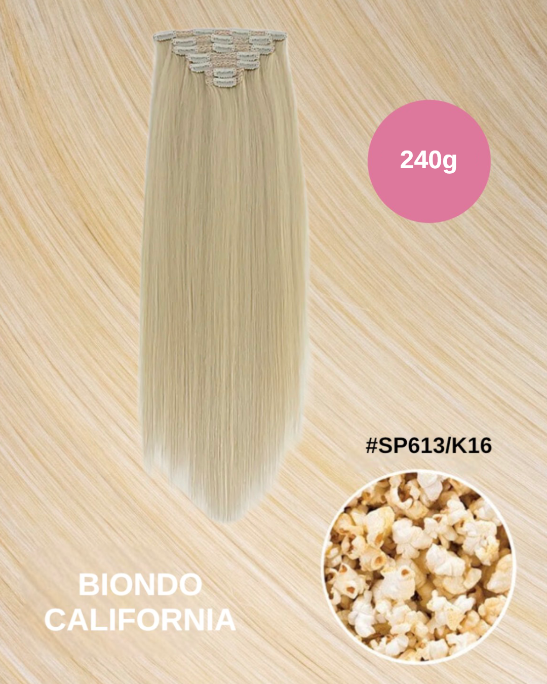 Extension 228gr lisce 7 clip vari colori - R.a. Boutique