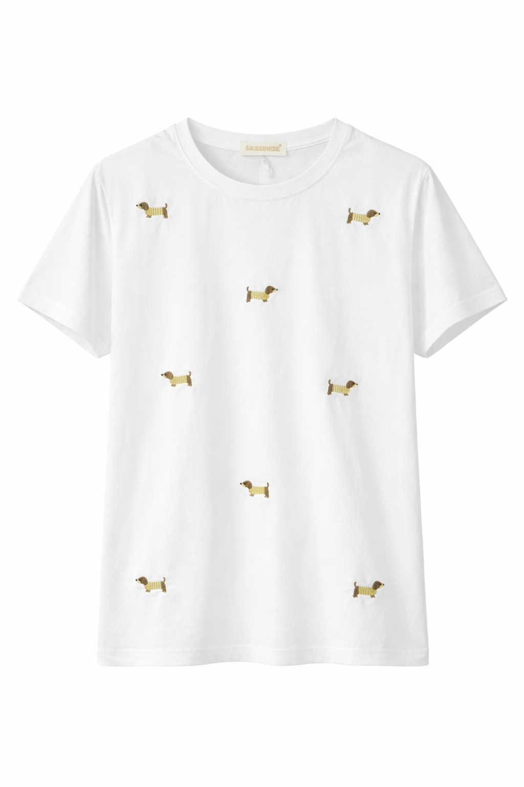T-shirt Doggy Chic Ricamo Mini - R.a. Boutique