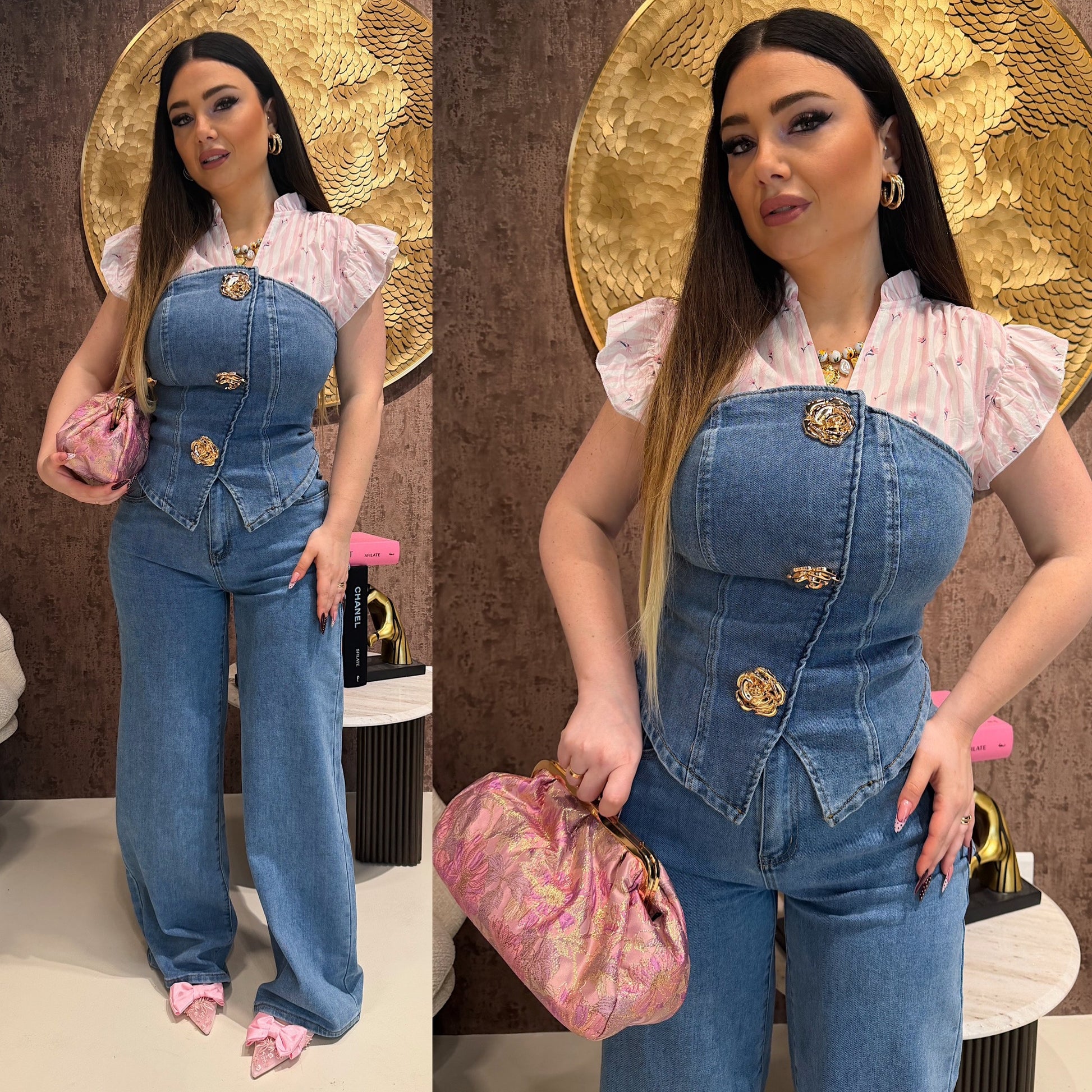 Completo Denim Sculpt Rose - R.a. Boutique