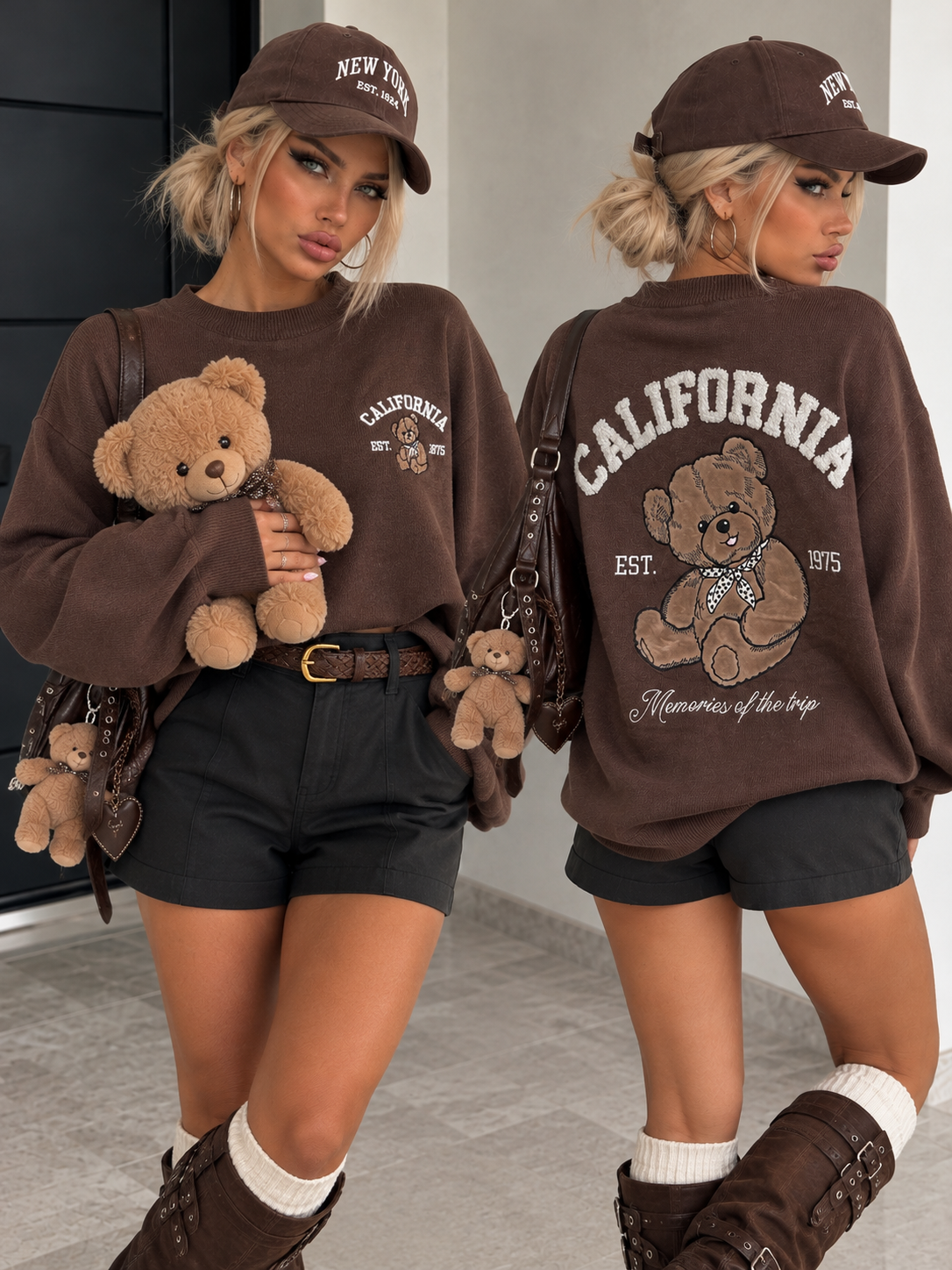 Maglioncino California Teddy Marrone - R.a. Boutique