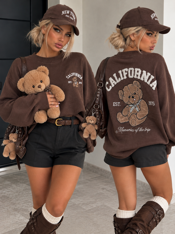 Maglioncino California Teddy Marrone