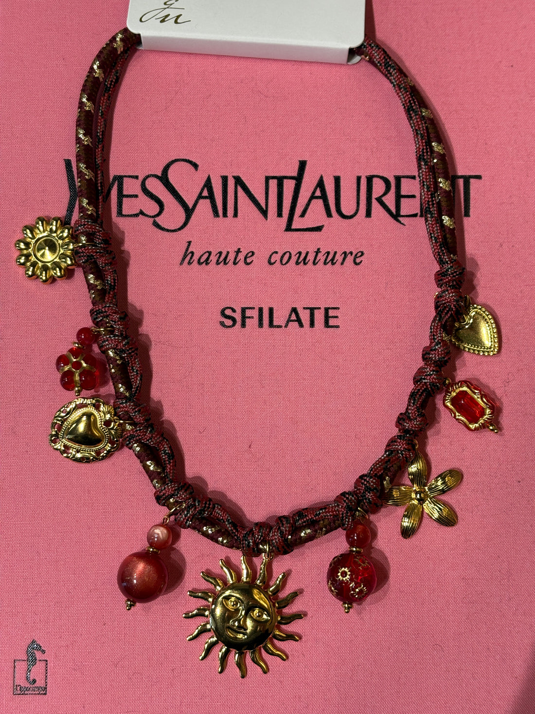 Collana Sole Bordeaux a cordoncino - R.a. Boutique