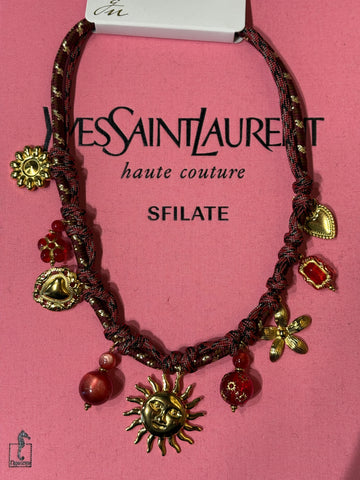 Collana Sole Bordeaux a cordoncino - R.a. Boutique