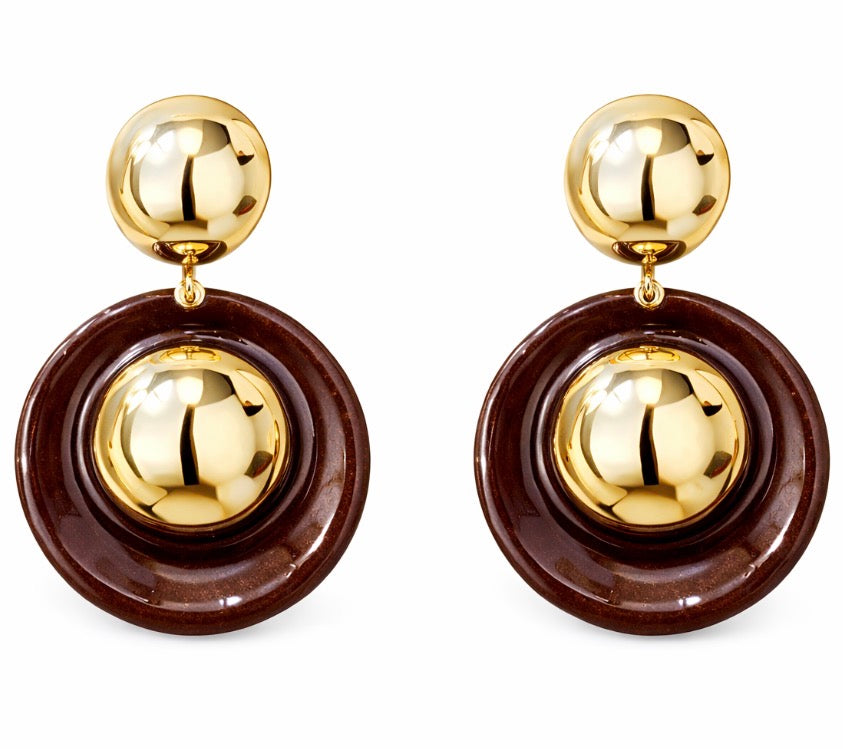 Orecchini Button Fango senza foro - R.a. Boutique