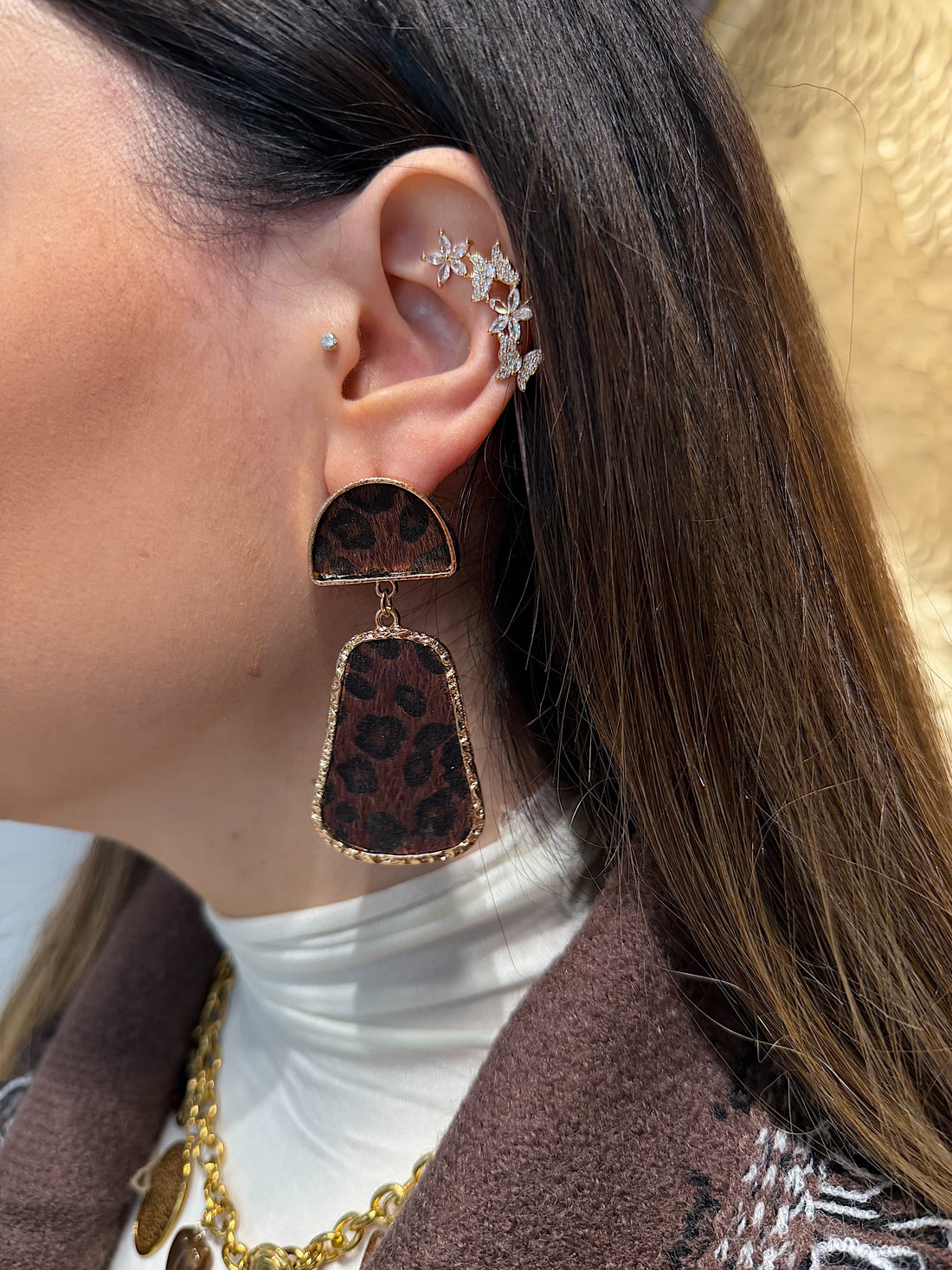 Orecchini Animalier Scuro Pendenti - R.a. Boutique
