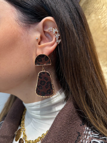 Orecchini Animalier Scuro Pendenti - R.a. Boutique