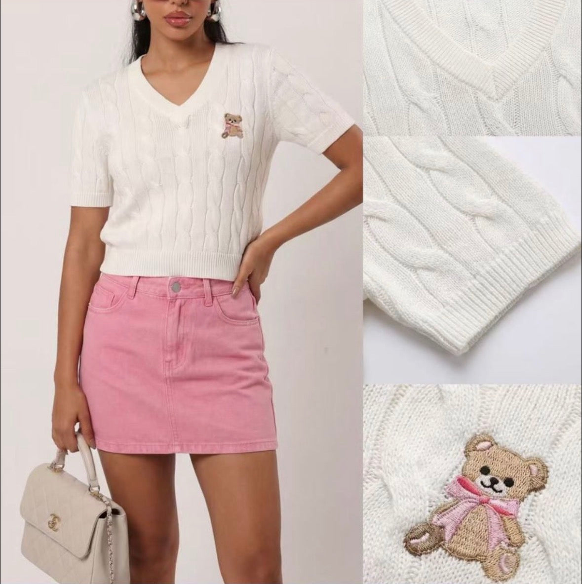 Maglia Teddy a trecce - R.a. Boutique