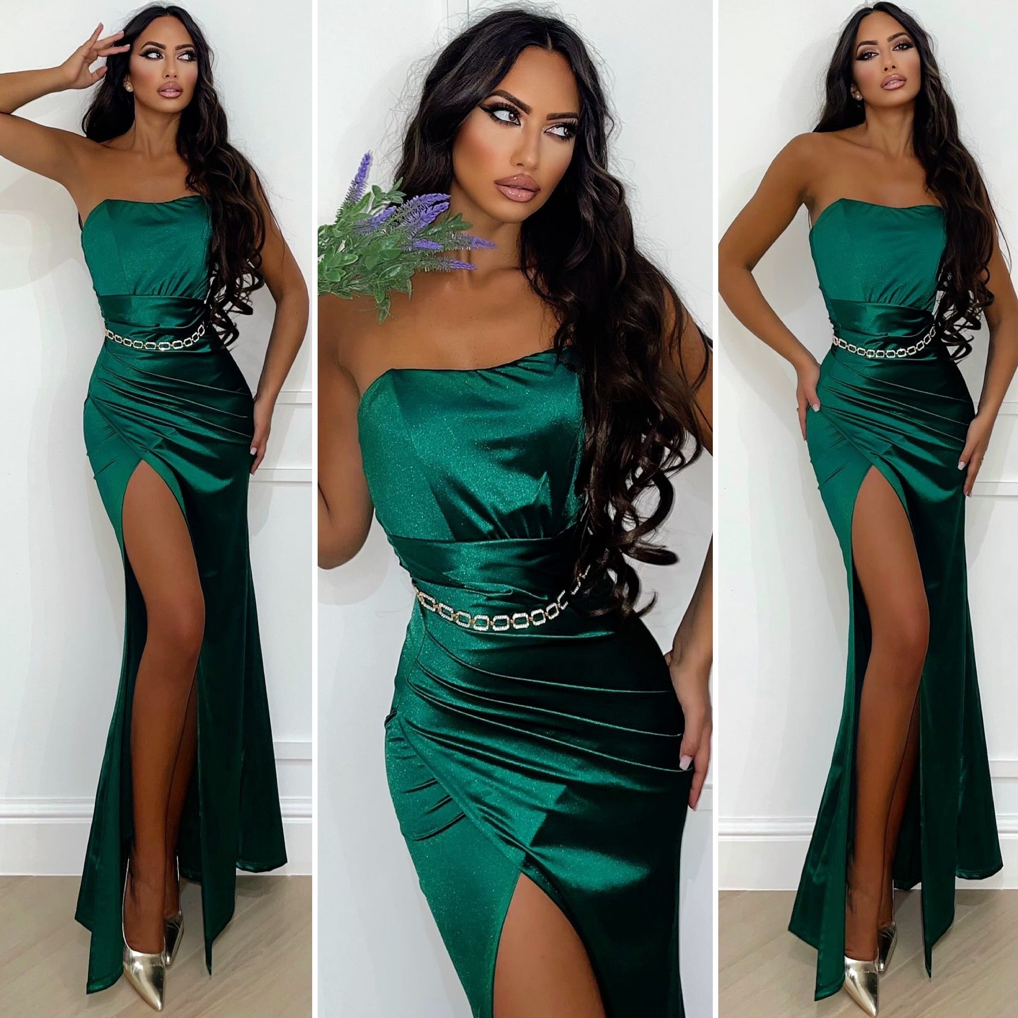 Abito a sirena con push up e incrocio vari colori - R.a. Boutique 