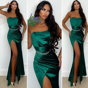 Abito a sirena con push up e incrocio vari colori - R.a. Boutique 