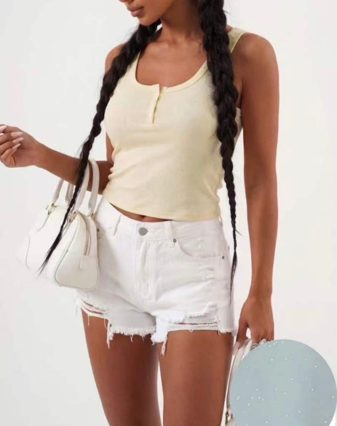 Canotta basic con brillantini - R.a. Boutique