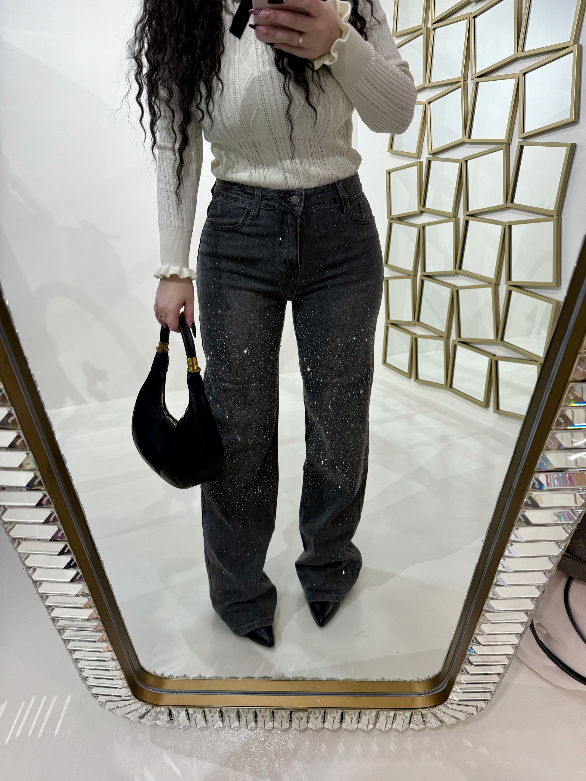 Jeans con strass 3 colori - R.a. Boutique