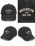 Cappello Baseball Jeans Nero Brooklyn New York - R.a. Boutique