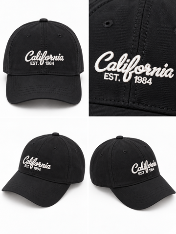 Cappello Baseball Nero California 1984 - R.a. Boutique