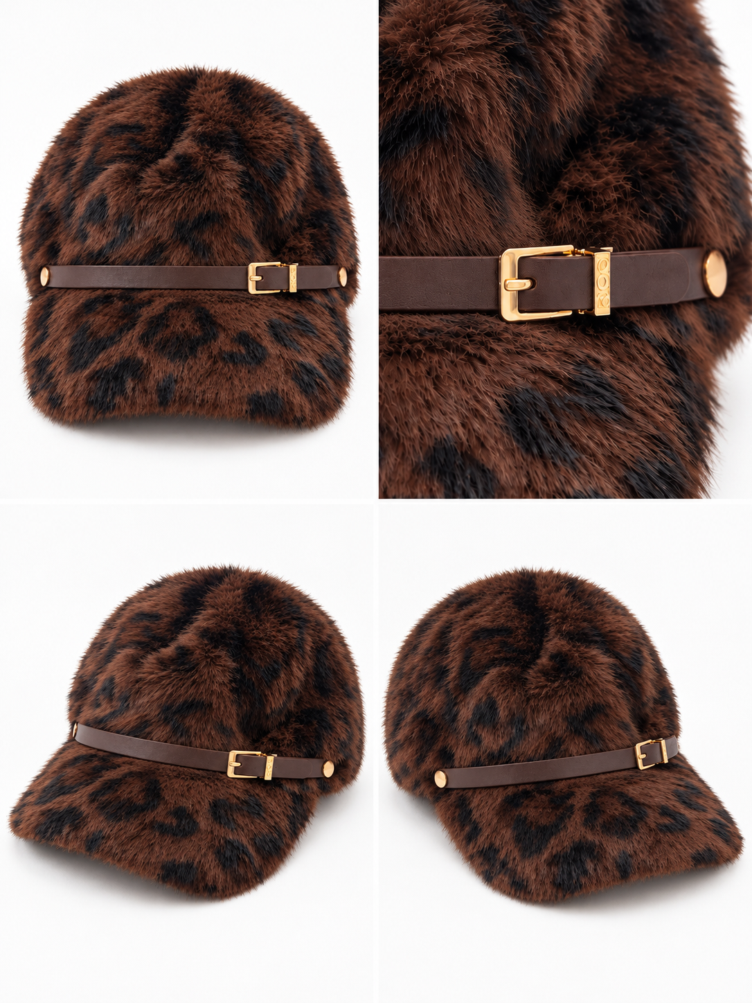 Cappello in Ecopelliccia Maculato con Cinturino - R.a. Boutique