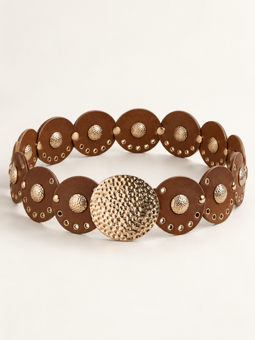 Cintura Boho Metal Marrone - studio