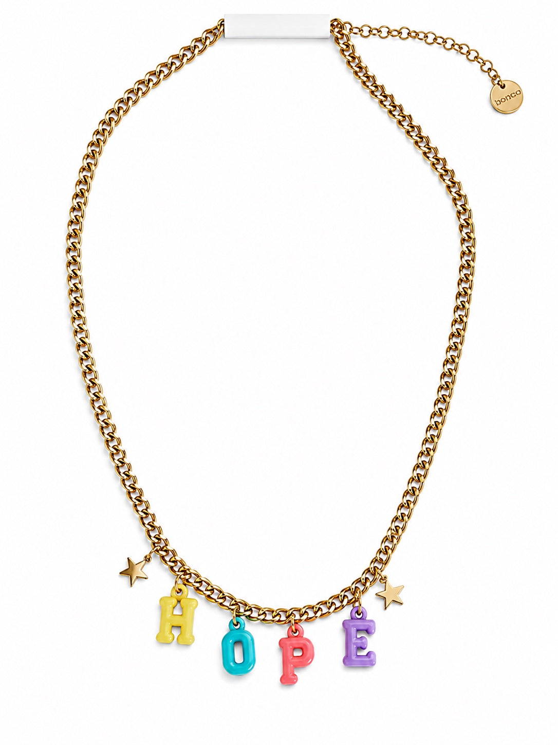 Collana Hope Gold con charms colorati