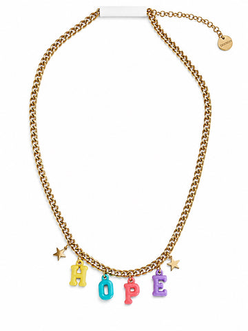 Collana Hope Gold con charms colorati