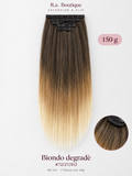 Extension lisce 150 g, 60 cm, 7 fasce con clip – Biondo degradè #T2/27/613 – R.a. Boutique