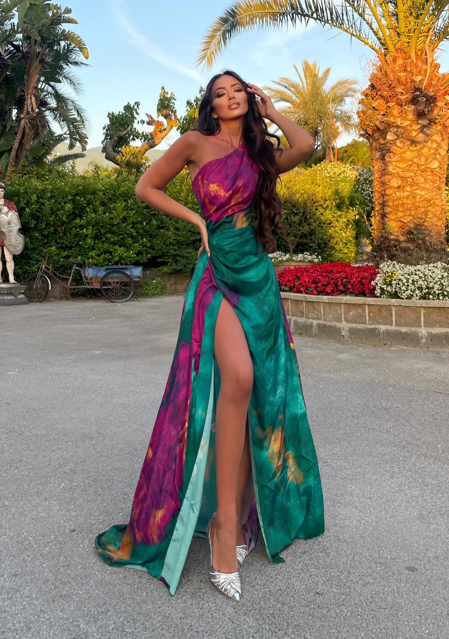 Abito fumè verde - R.a. Boutique 