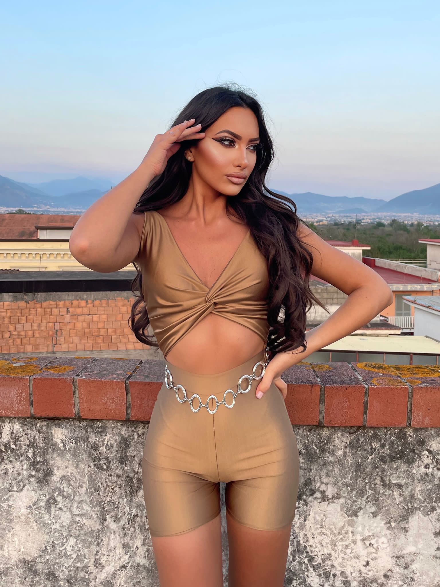 Tutina nude con nodo - R.a. Boutique 