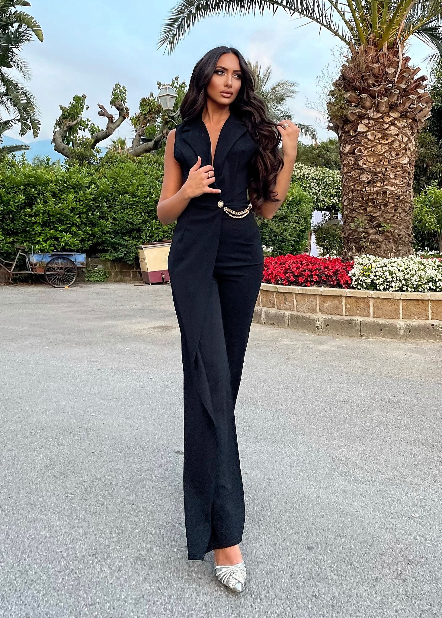 Tuta a palazzo effetto blazer - R.a. Boutique 