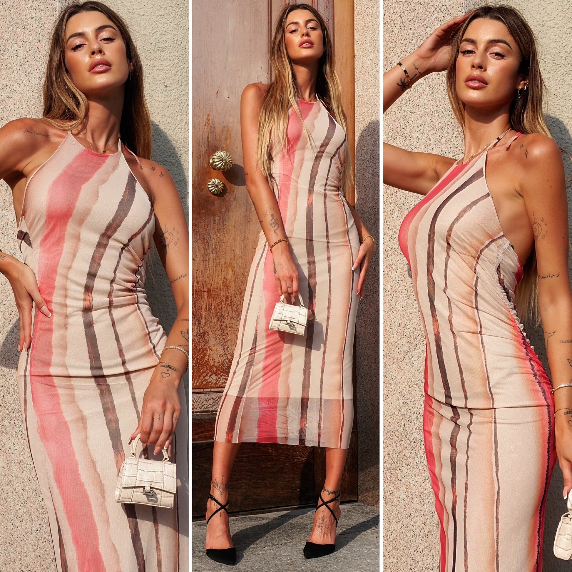 Abito fumé nude sfumato - R.a. Boutique 