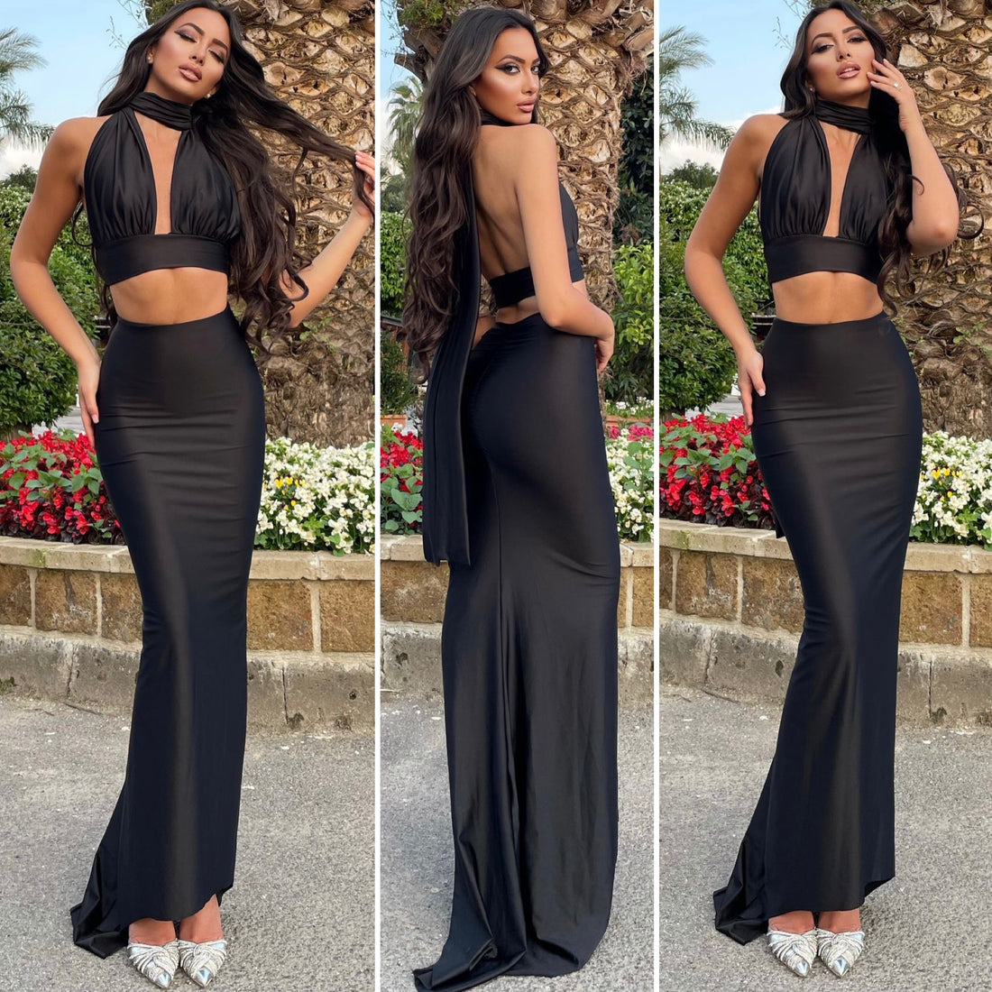 Completo top e gonna Nero - R.a. Boutique 