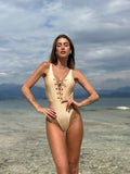 Body intero gold con anelli e lacci - R.a. Boutique 