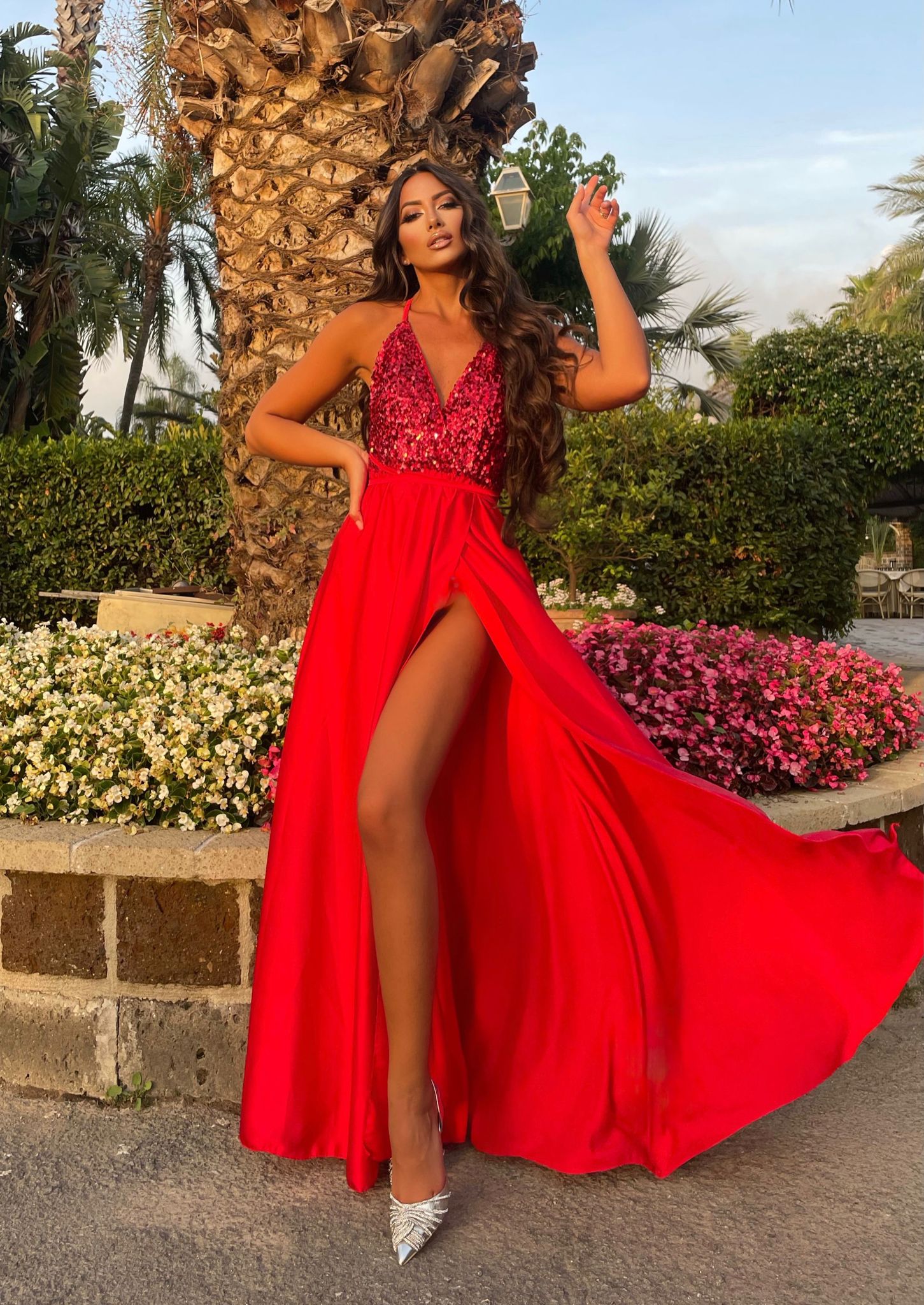 Afrodite con paillettes rosso - R.a. Boutique 