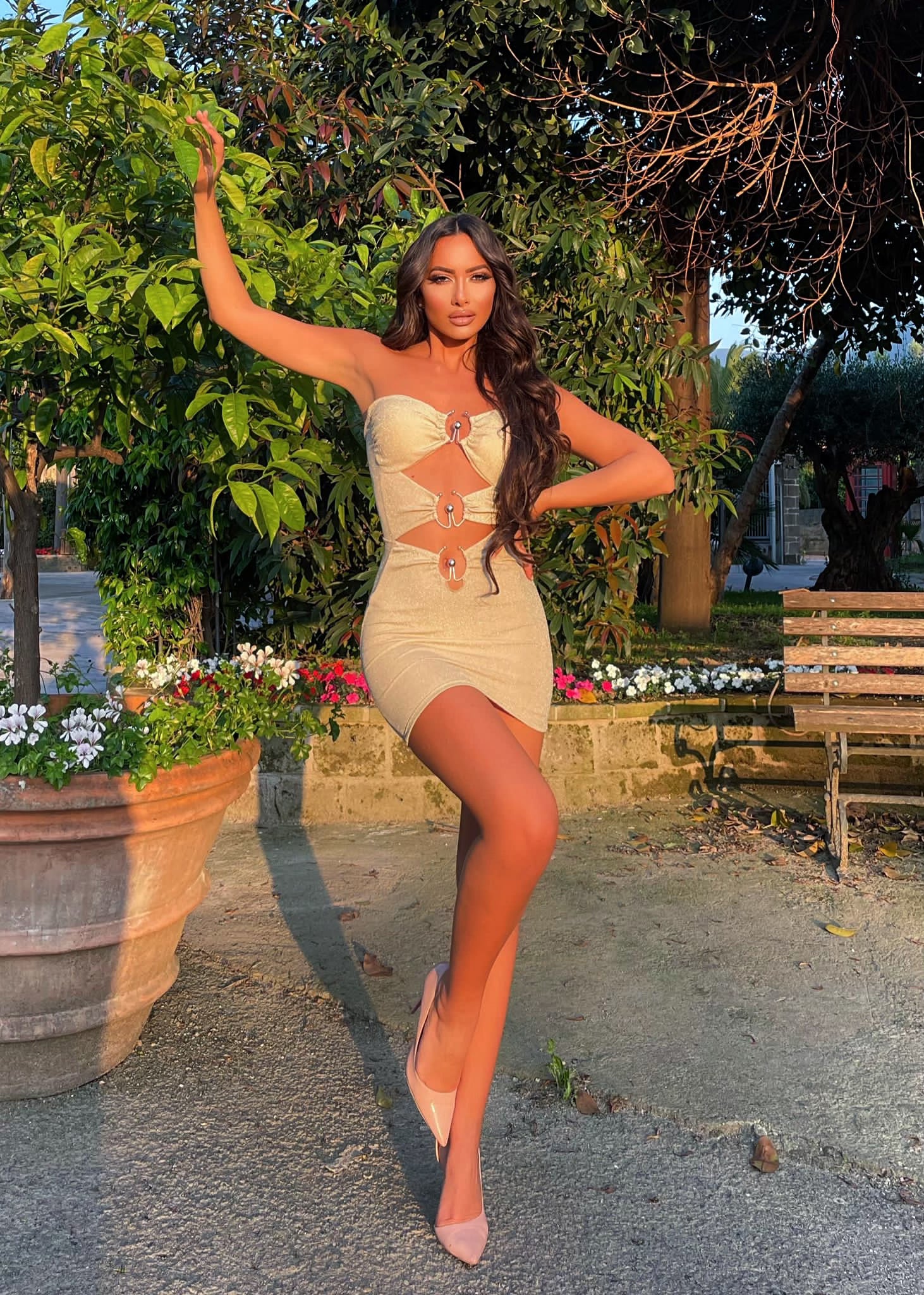 Abito lurex corto gold glitter - R.a. Boutique 