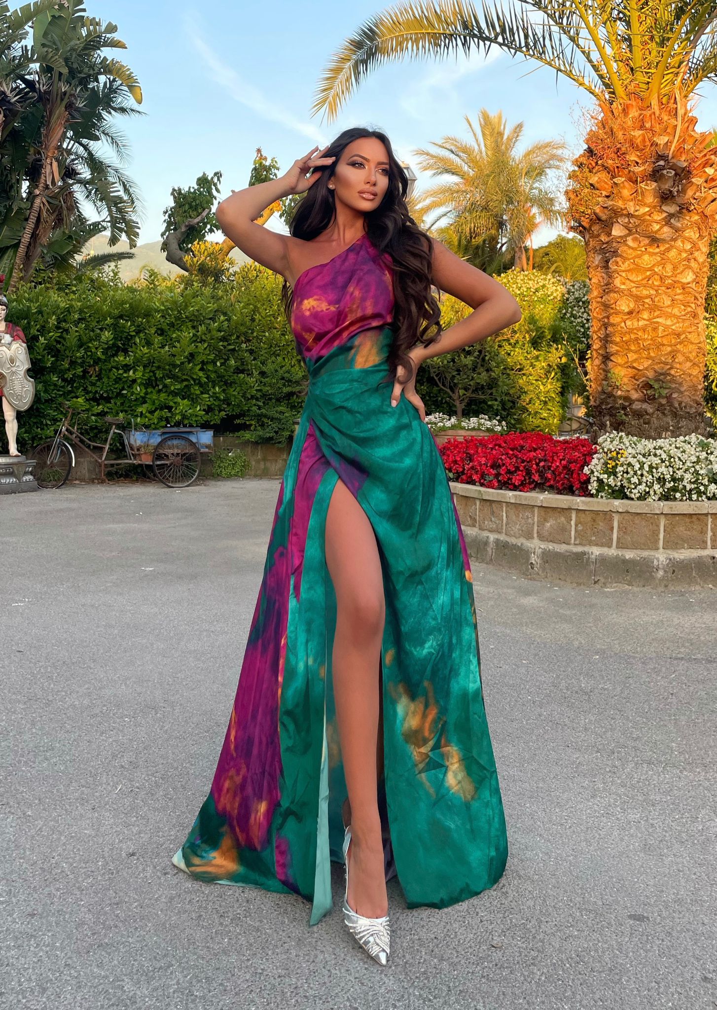 Abito fumè verde - R.a. Boutique 