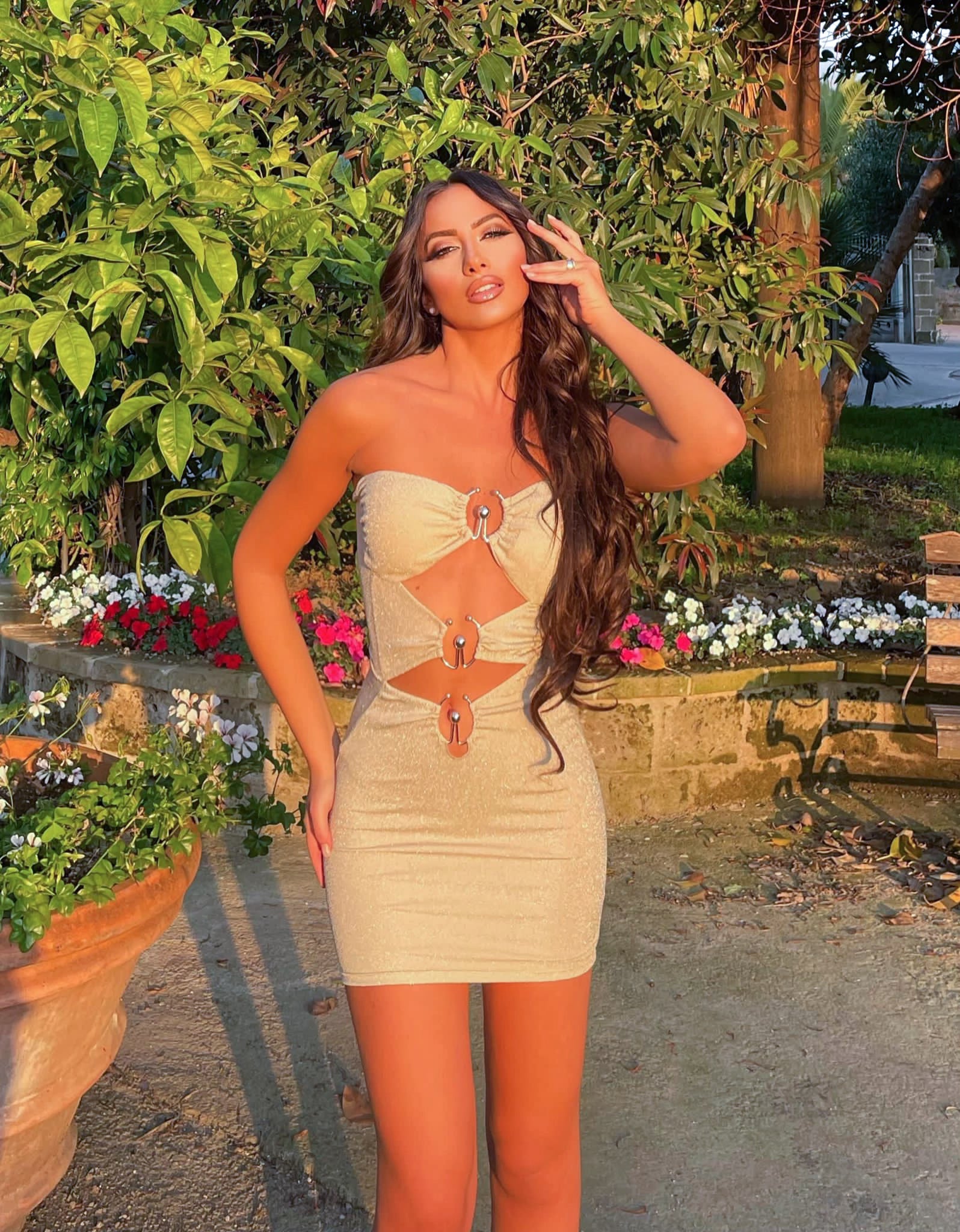 Abito lurex corto gold glitter - R.a. Boutique 