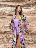 Kimono animalier lilla - R.a. Boutique 