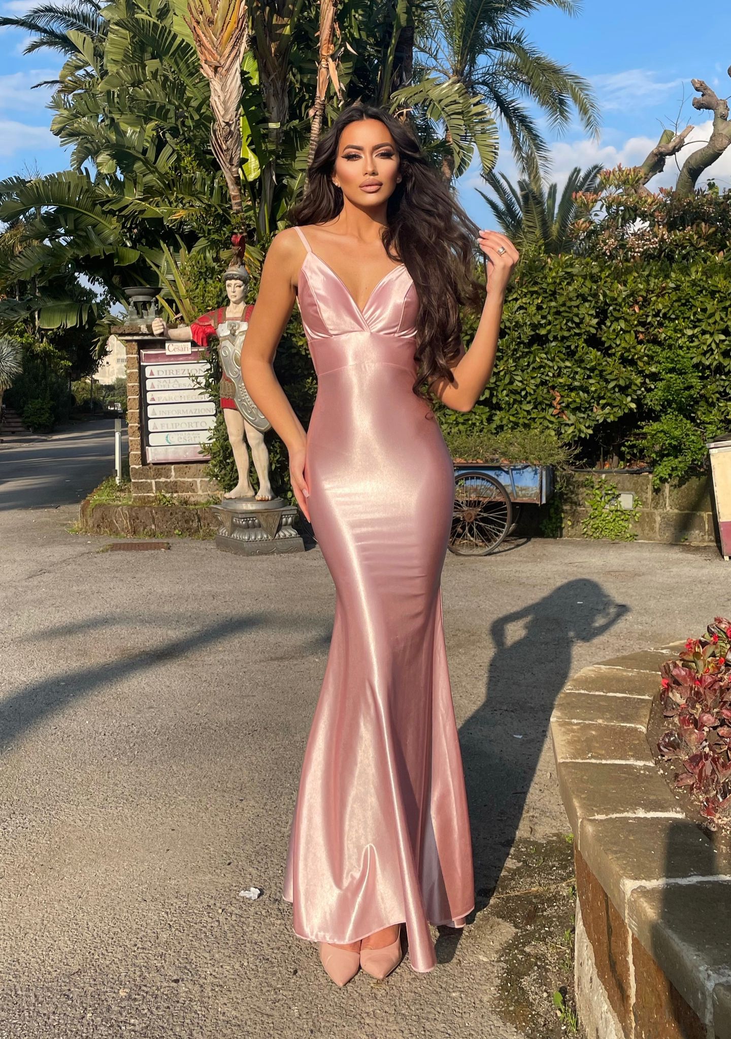 Abito a sirena cipria - R.a. Boutique 