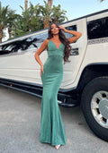 Abito sirena glitter verde - R.a. Boutique 