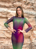 Abito in velo multicolor - R.a. Boutique 