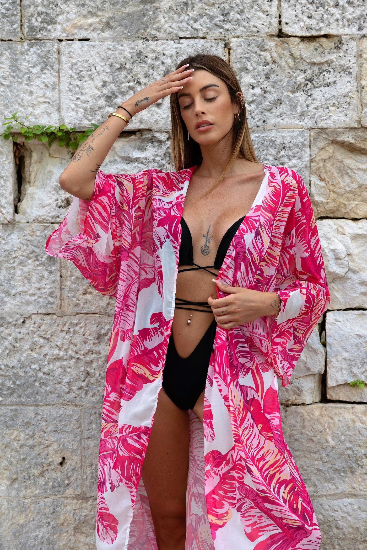 Body con kimono e cintura - R.a. Boutique 