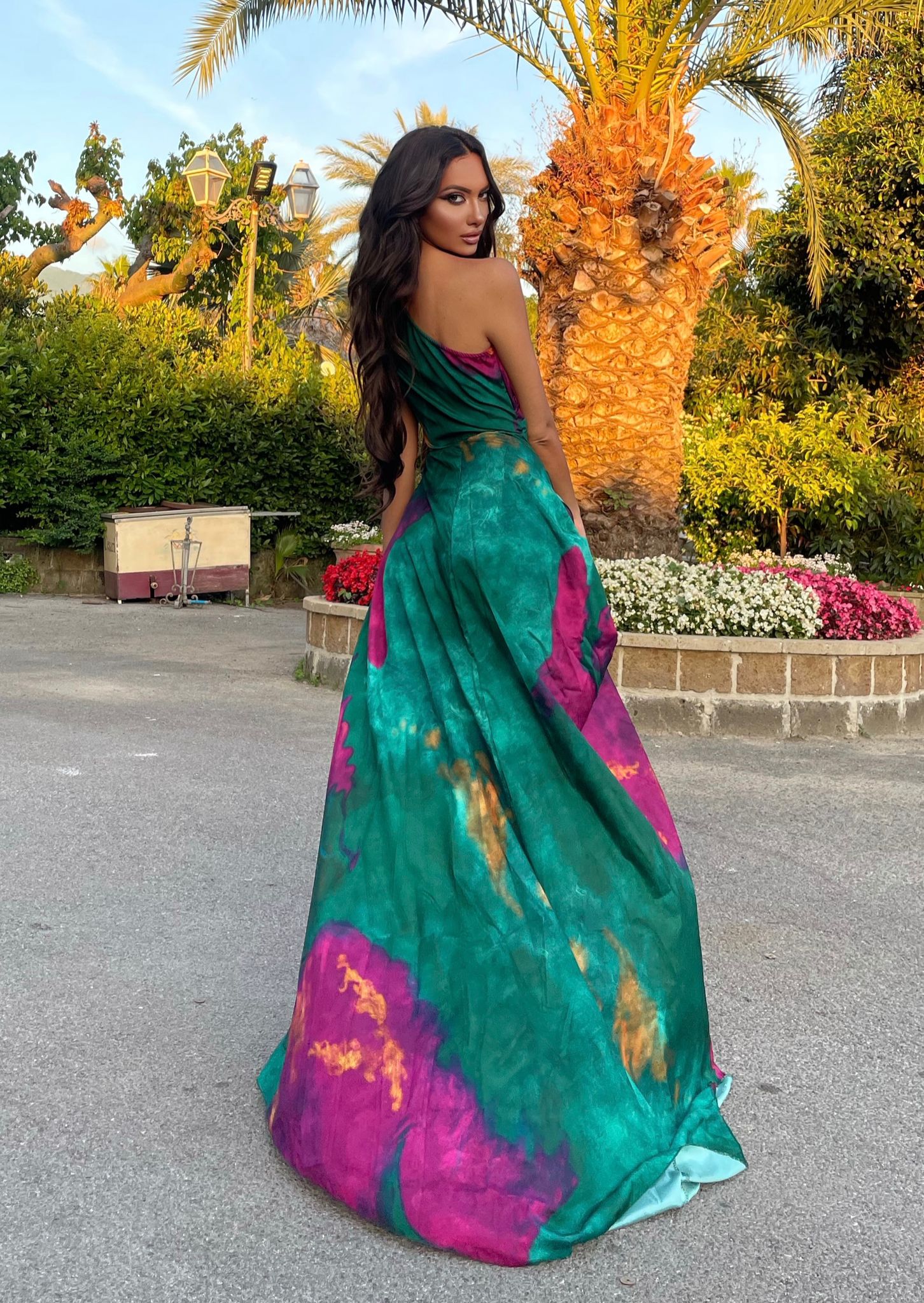 Abito fumè verde - R.a. Boutique 