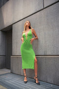 Abito in lurex midi verde - R.a. Boutique 